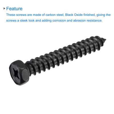 Harfington Hex Lag Screws 5/16" x 2" Carbon Steel Half Thread Self-Tapping 5pcs