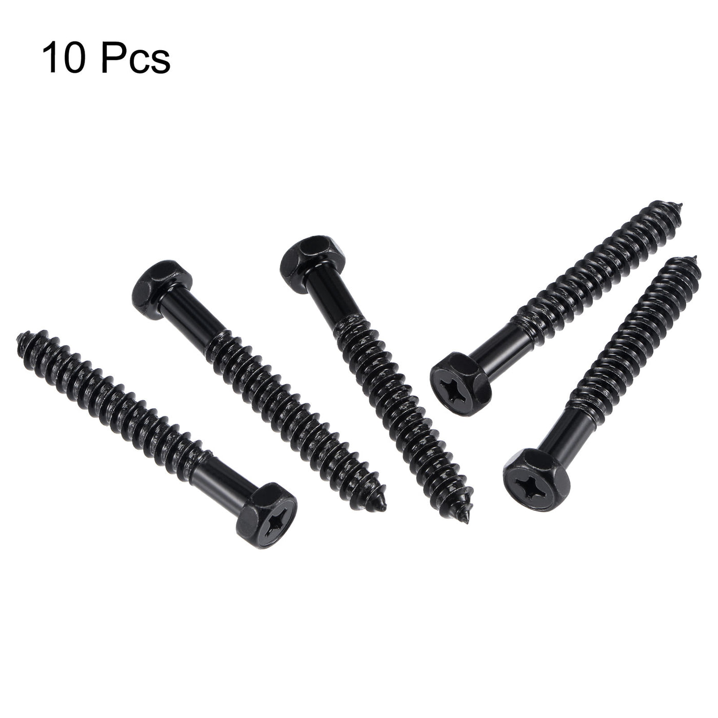 Harfington Carbon Steel Hex Lag Phillips Head Screws