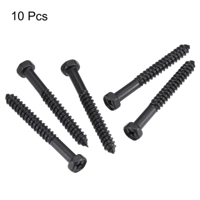 Harfington Carbon Steel Hex Lag Phillips Head Screws