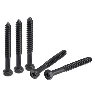 Harfington Carbon Steel Hex Lag Phillips Head Screws