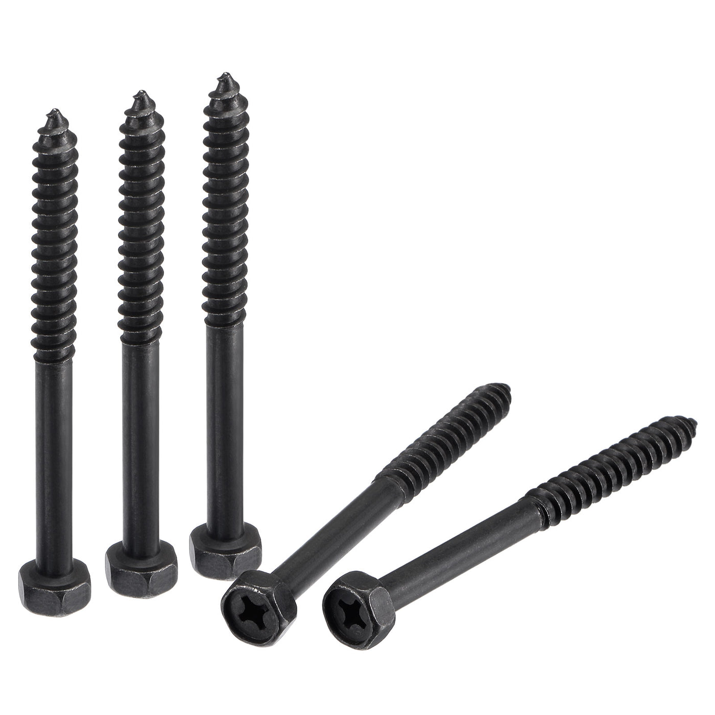 Harfington Carbon Steel Hex Lag Phillips Head Screws