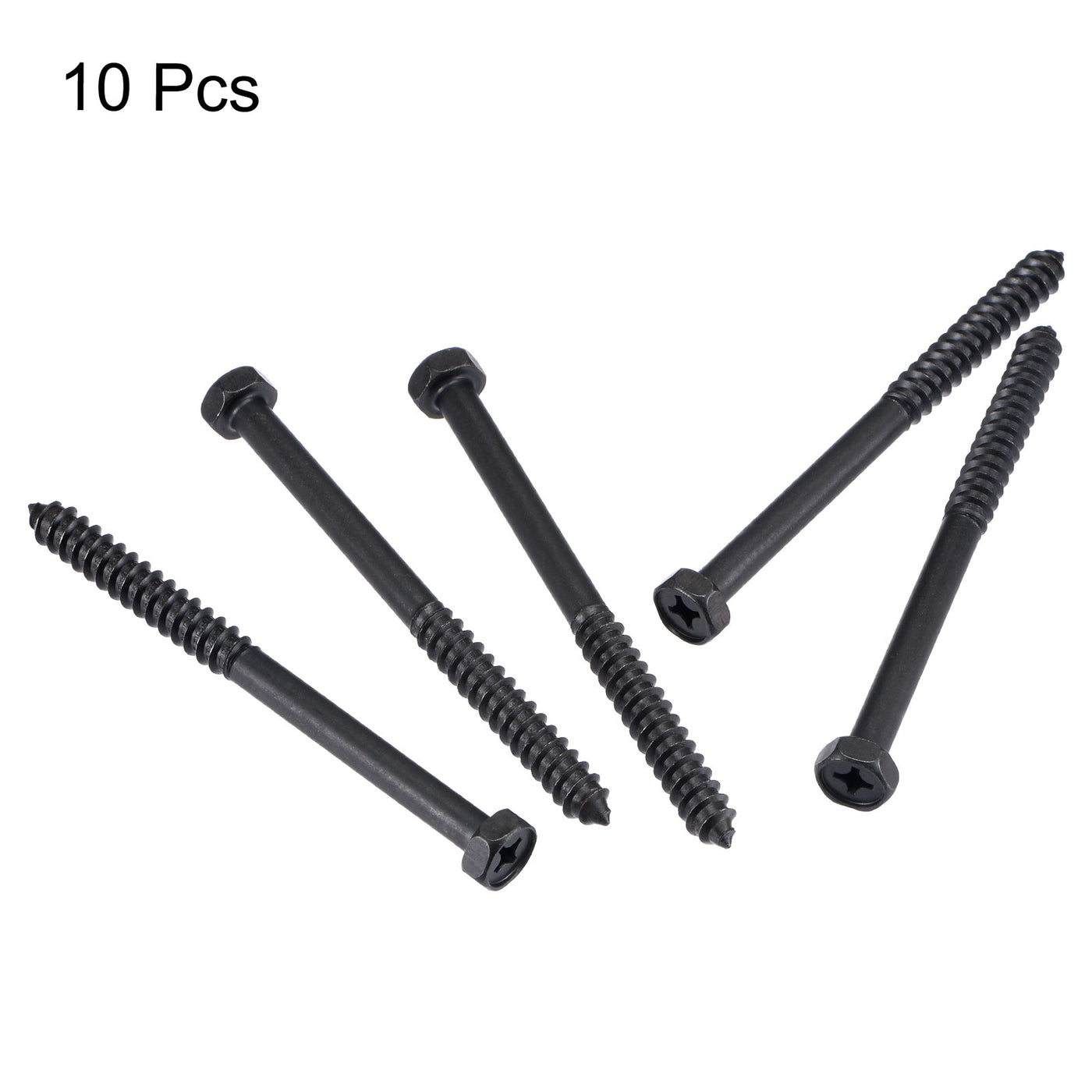 Harfington Carbon Steel Hex Lag Phillips Head Screws