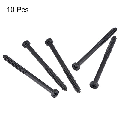 Harfington Carbon Steel Hex Lag Phillips Head Screws