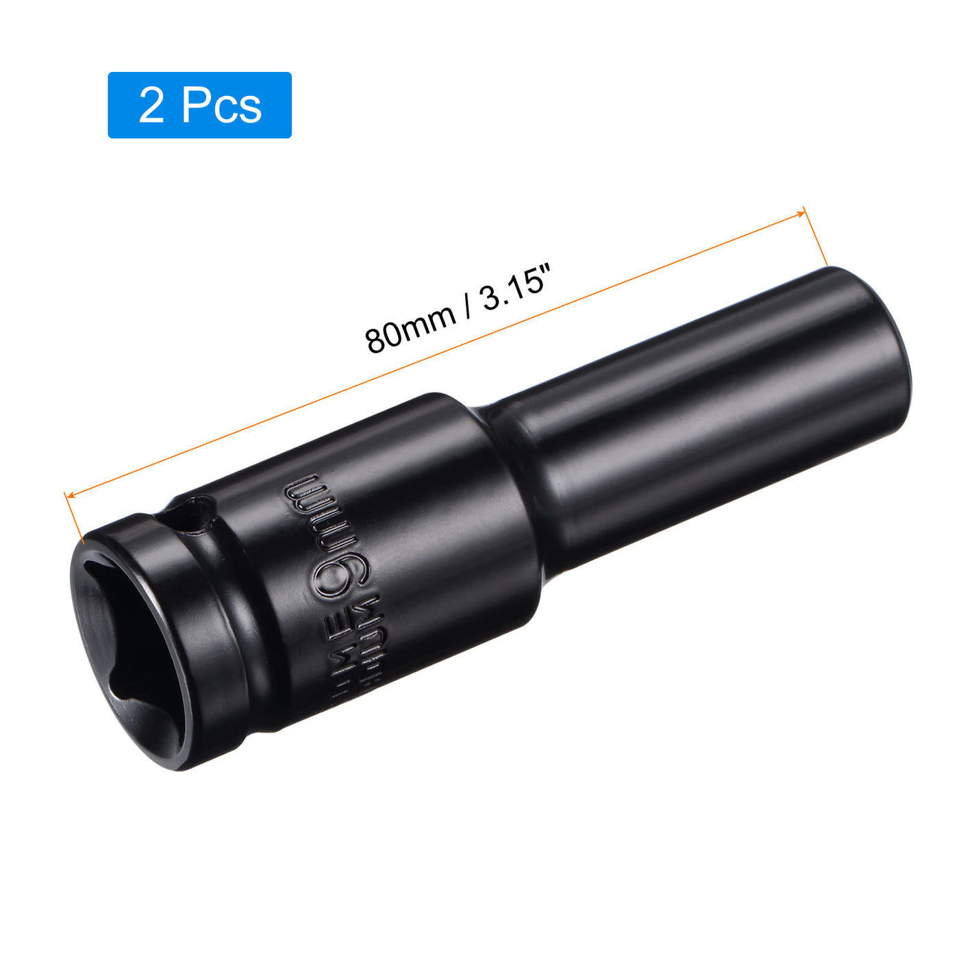 Harfington Square Drive by Deep Impact Socket, CR-V, 6-Point Metric