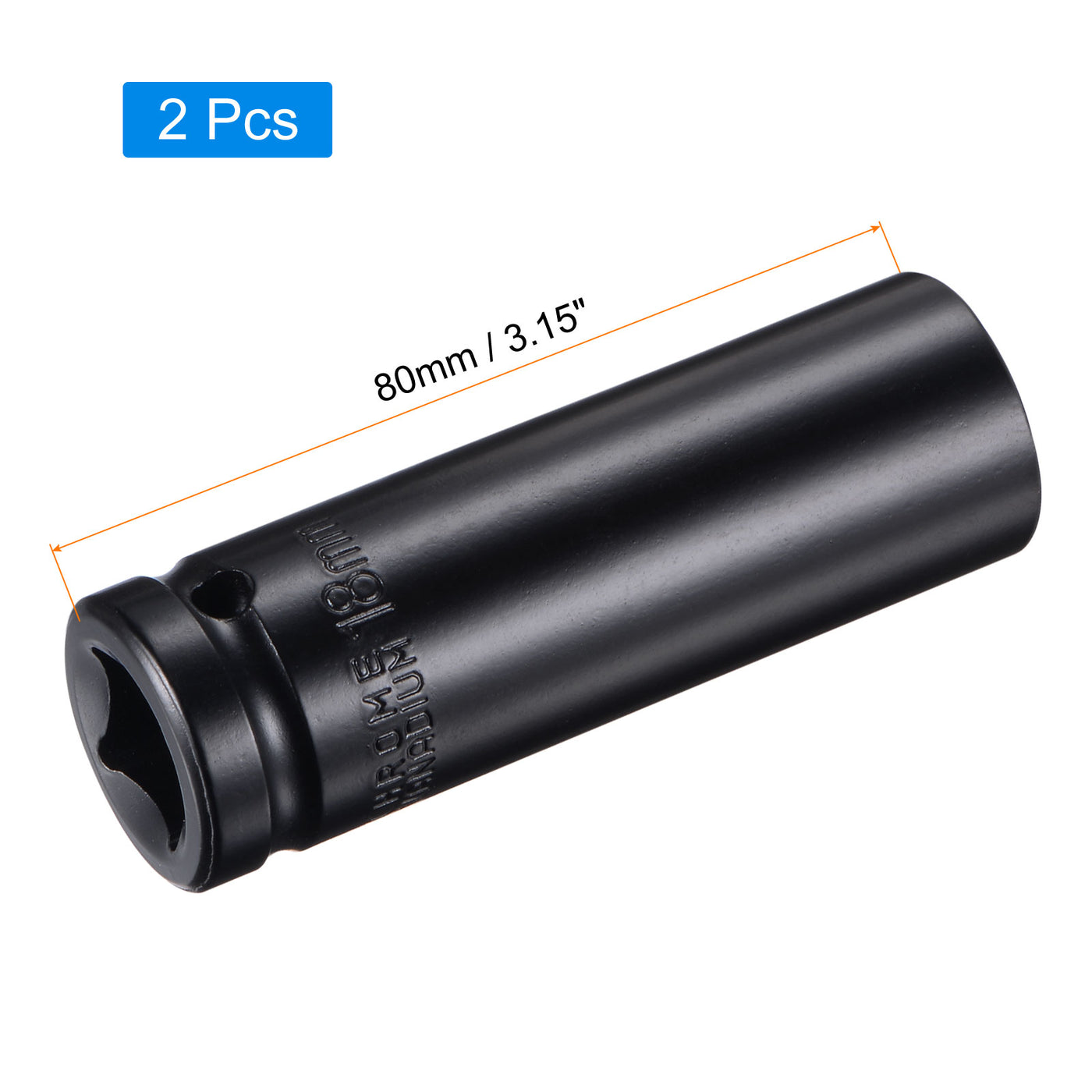 Harfington Square Drive by Deep Impact Socket, CR-V, 6-Point Metric