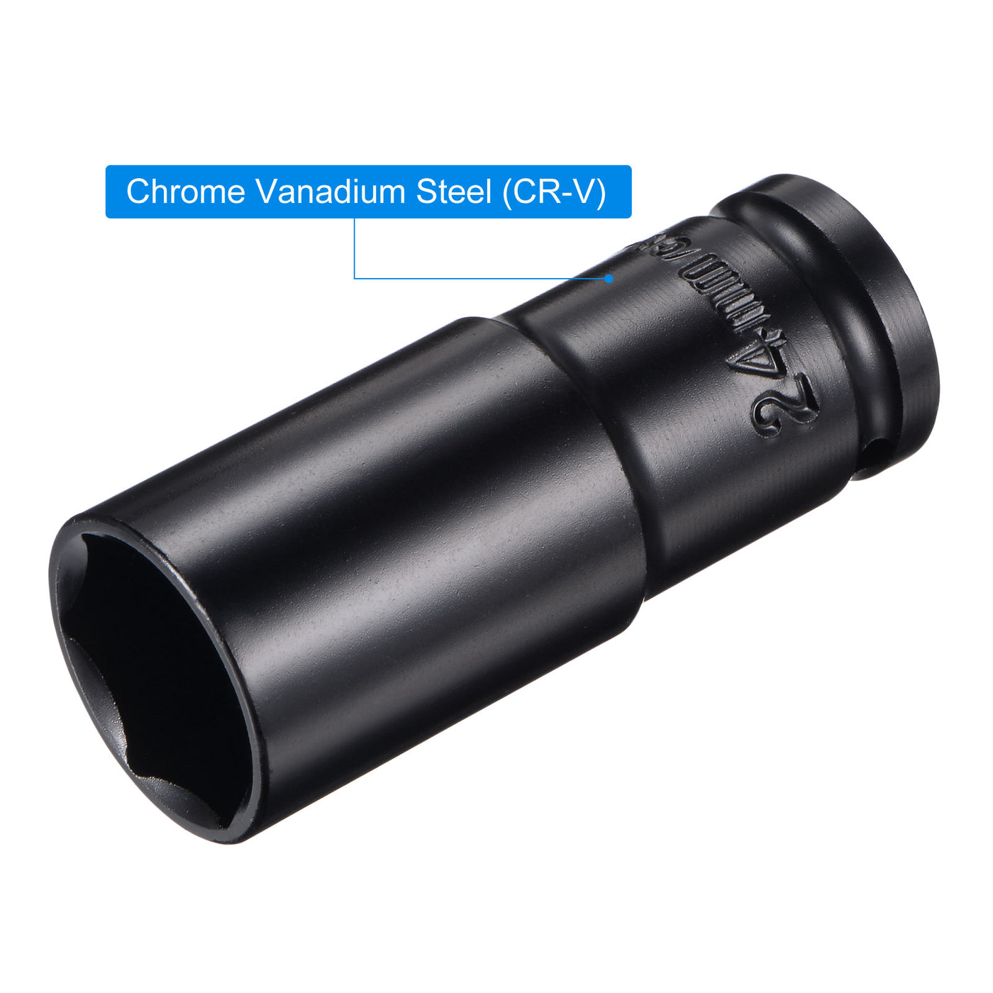 Harfington Deep Impact Socket, CR-V, 6-Point Metric Sizes