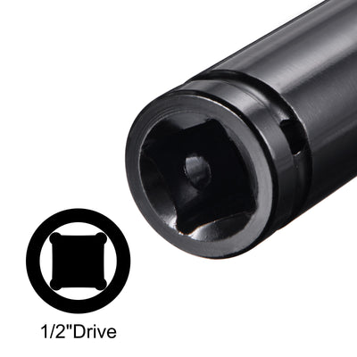 Harfington Square Drive x Deep Impact Socket, CR-V Steel, 6-Point Metric Sizes