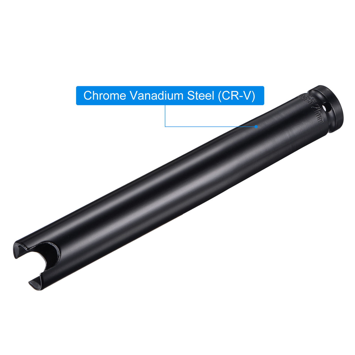 Harfington Slotted Deep Impact Socket, CR-V, 6-Point Metric