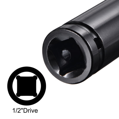 Harfington 1/2" Drive by 22mm Slotted Deep Impact Socket, CR-V 8" Length, 6-Point Metric