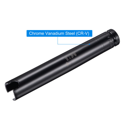 Harfington 1/2" Drive by 22mm Slotted 6-Point Deep Impact Socket, CR-V 8" Length 2 Pcs