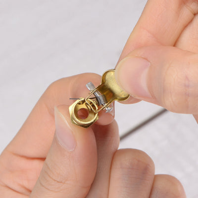 Harfington Spring Grease Oil Cup Cap M6x1 Male Thread Copper Machine Parts 2Pcs