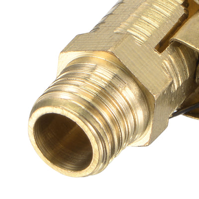 Harfington Spring Grease Oil Cup Cap M8x1 Male Thread Copper Machine Parts 4Pcs