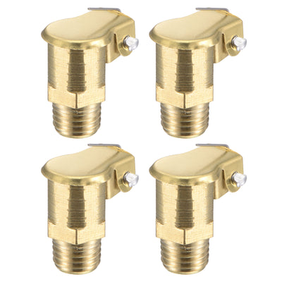 Harfington Spring Grease Oil Cup Cap M8x1 Male Thread Copper Machine Parts 4Pcs