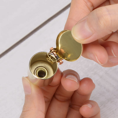 Harfington Spring Grease Oil Cup Cap M10x1 Male Thread 3ml Copper Plating Machine Parts 2Pcs