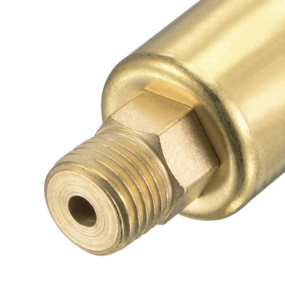 Harfington Spring Grease Oil Cup Cap M14x1.5 Male Thread 6ml Copper Plating Machine Parts 2Pcs