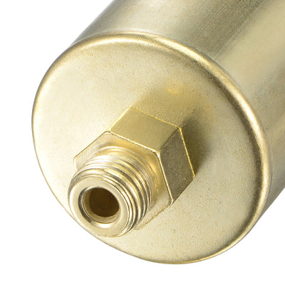 Harfington Spring Grease Oil Cup Cap M14x1.5 Male Thread 50ml Copper Plating Machine Parts 2Pcs