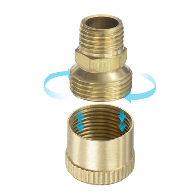 Harfington Grease Oil Cup Cap M10x1 Male Thread 1.5ml Brass Machine Parts 2Pcs