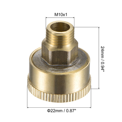 Harfington Grease Oil Cup Cap M8x1 Male Thread 3ml Brass Machine Parts