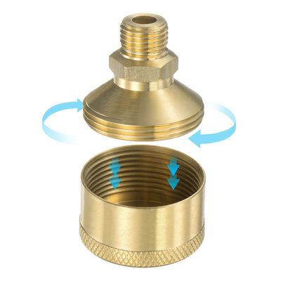 Harfington Grease Oil Cup Cap M12x1.25 Male Thread 12ml Brass Machine Parts 2Pcs