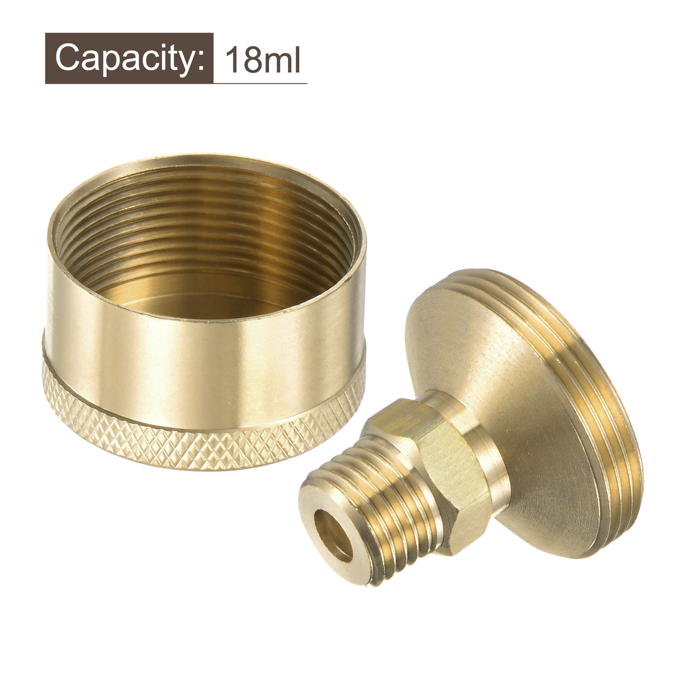 Harfington Grease Oil Cup Cap M14x1.5 Male Thread 18ml Brass Machine Parts