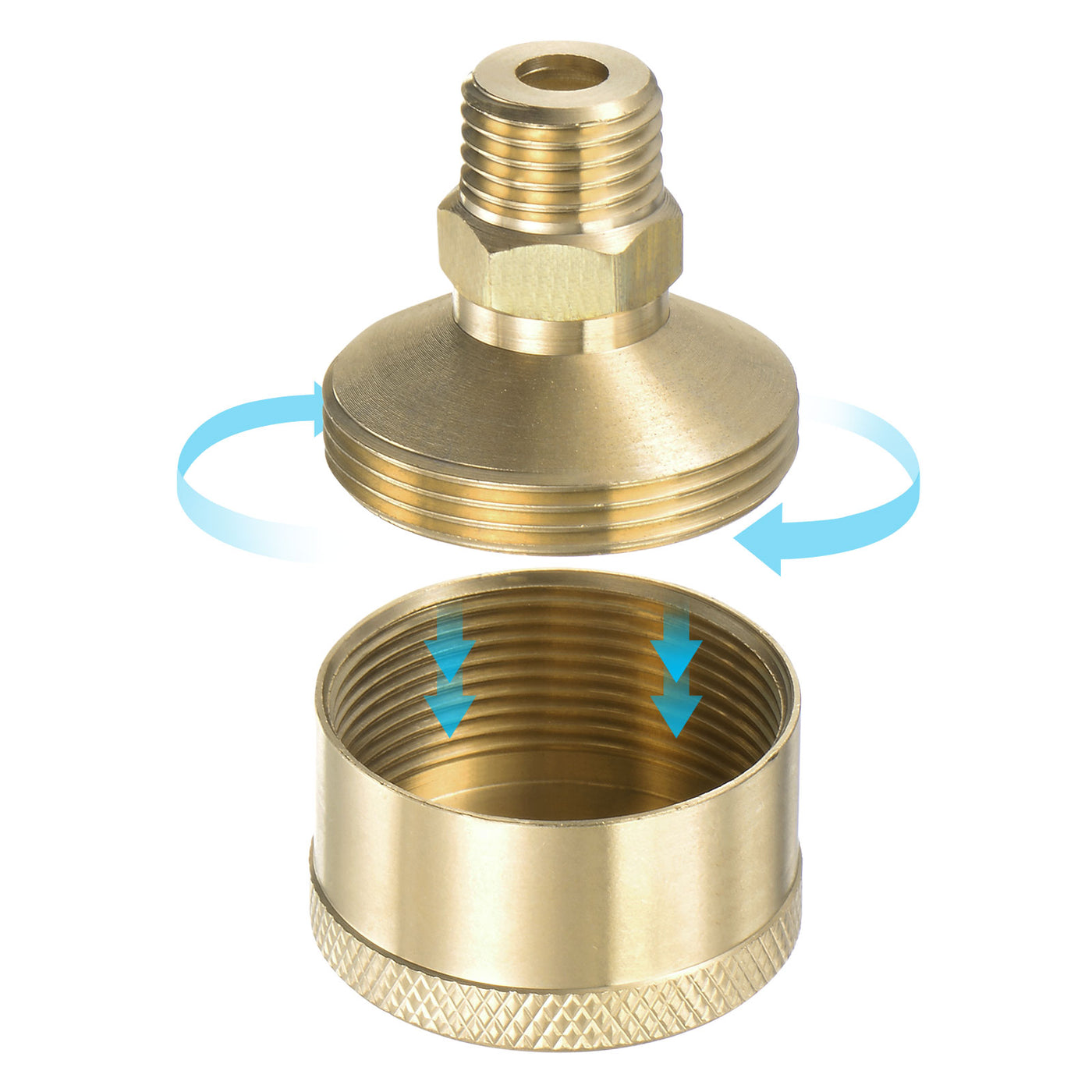 Harfington Grease Oil Cup Cap M14x1.5 Male Thread 18ml Brass Machine Parts