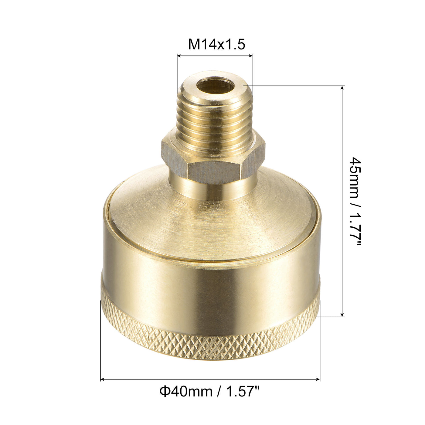 Harfington Grease Oil Cup Cap M14x1.5 Male Thread 25ml Brass Machine Parts