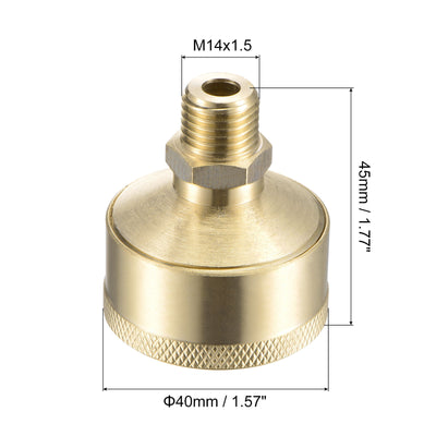 Harfington Grease Oil Cup Cap M14x1.5 Male Thread 25ml Brass Machine Parts