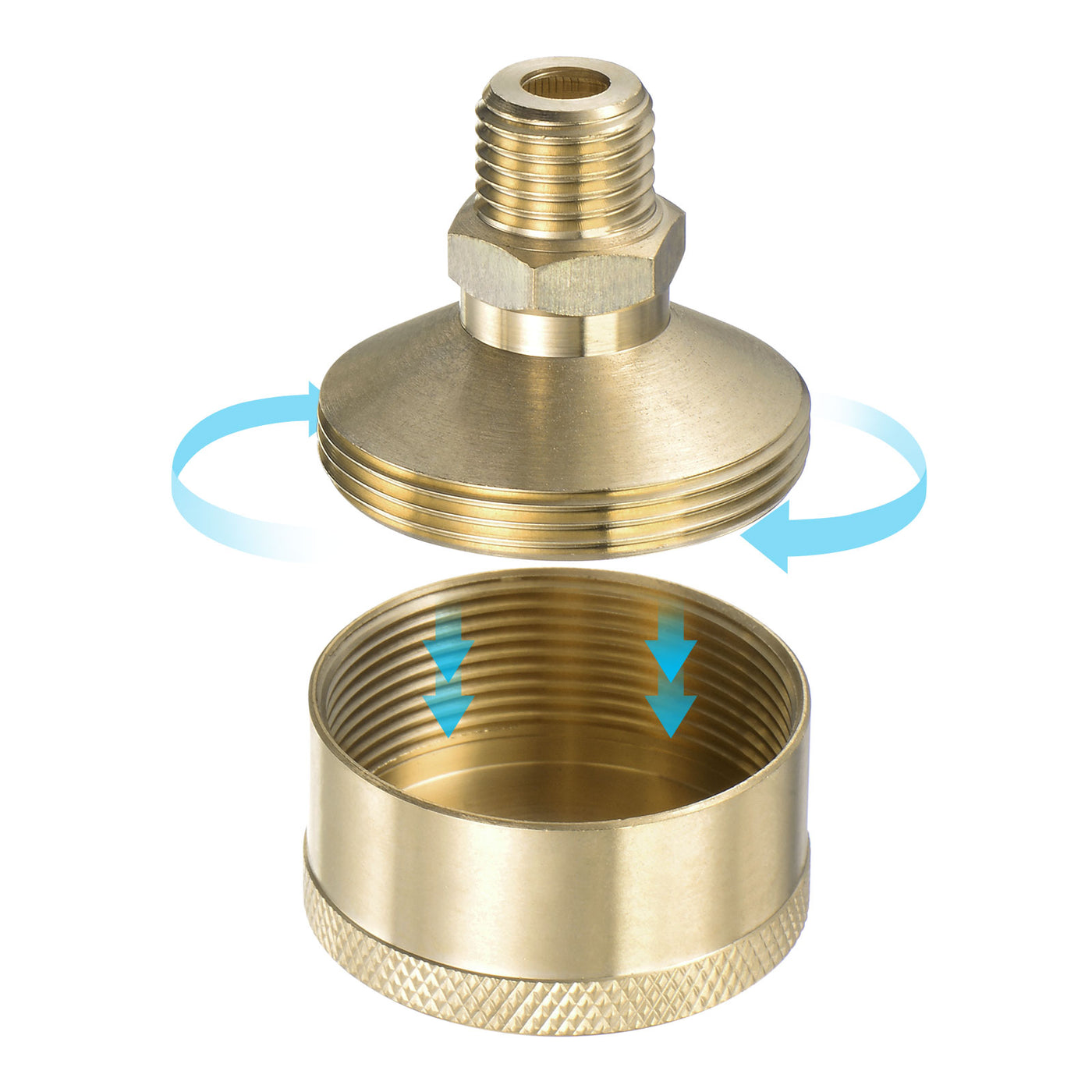 Harfington Grease Oil Cup Cap M14x1.5 Male Thread 25ml Brass Machine Parts