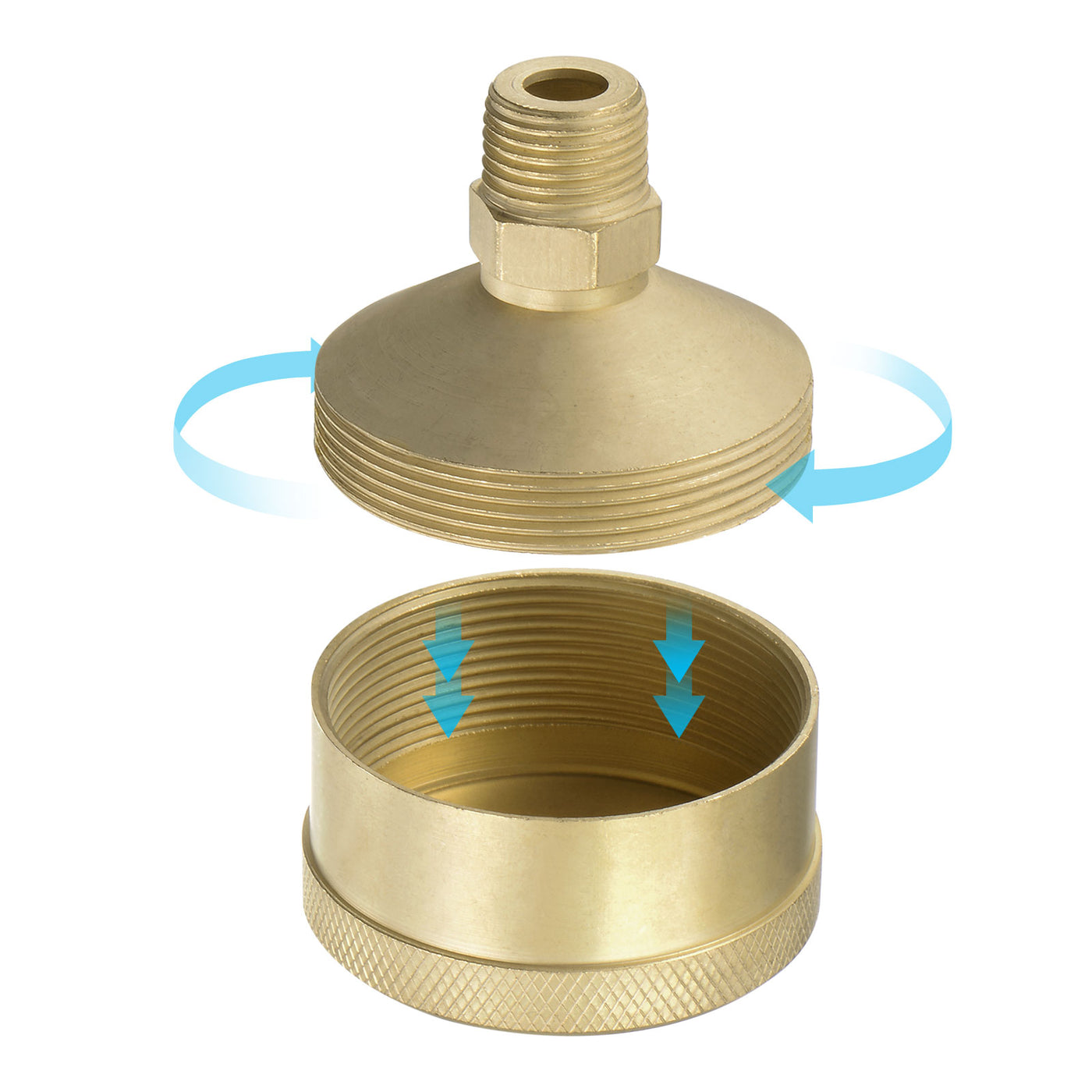 Harfington Grease Oil Cup Cap M16x1.5 Male Thread 50ml Brass Machine Parts