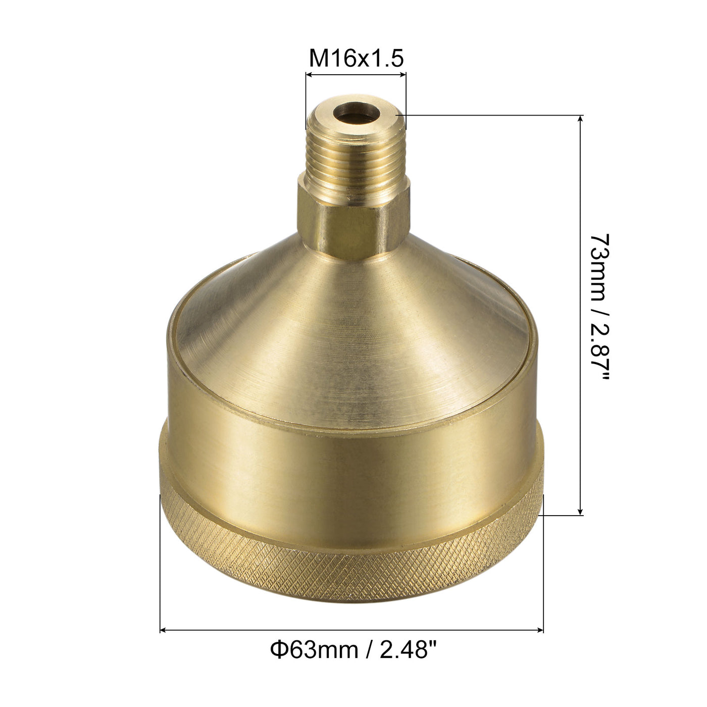 Harfington Grease Oil Cup Cap M16x1.5 Male Thread 100ml Brass Machine Parts