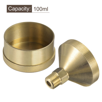 Harfington Grease Oil Cup Cap M16x1.5 Male Thread 100ml Brass Machine Parts