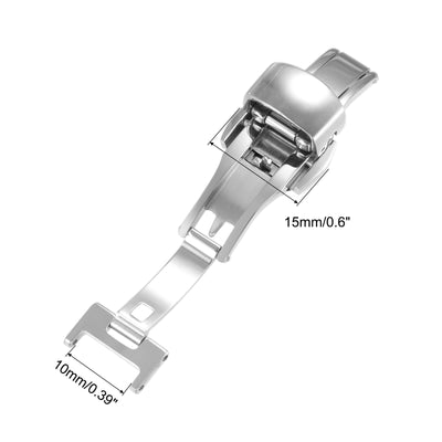 Harfington Folding Clasp Push Button Quick Release for Leather Watch Strap