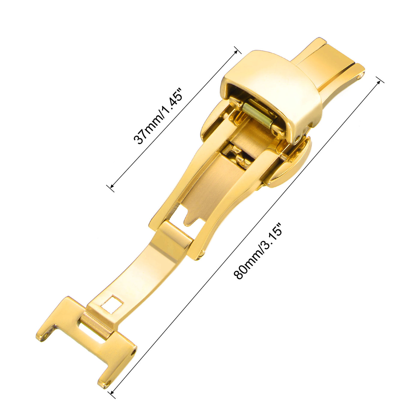 Harfington Folding Clasp Push Button Quick Release for Leather Watch Strap