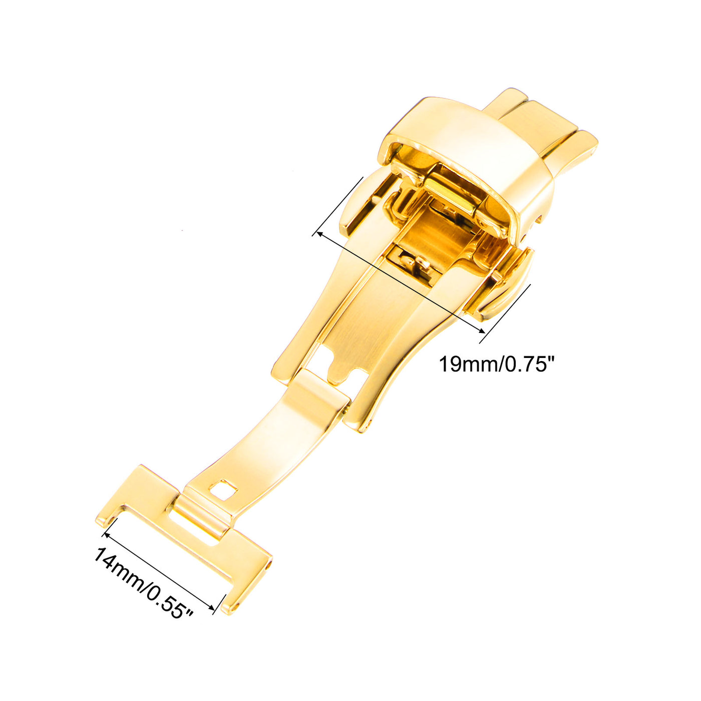 Harfington Folding Clasp Push Button Quick Release for Leather Watch Strap