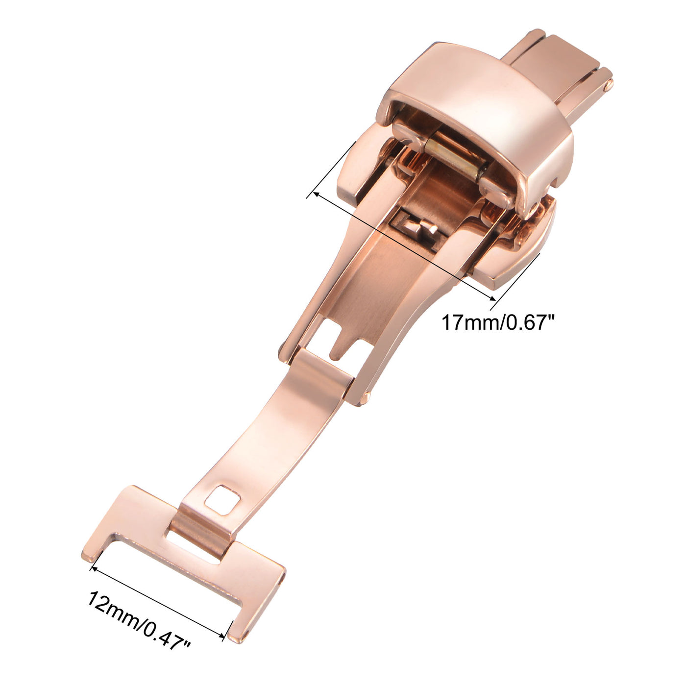 Harfington Folding Clasp Push Button Quick Release for Leather Watch Strap