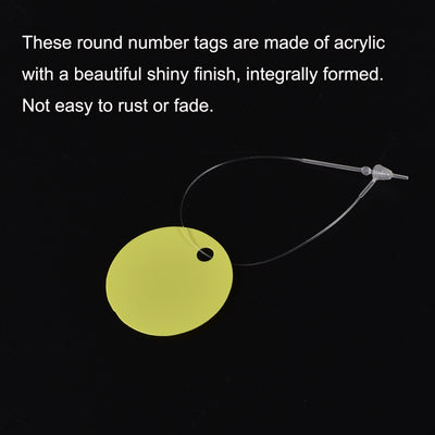 Harfington Round Plastic Tags Tear Proof Waterproof Price Tags W Tie