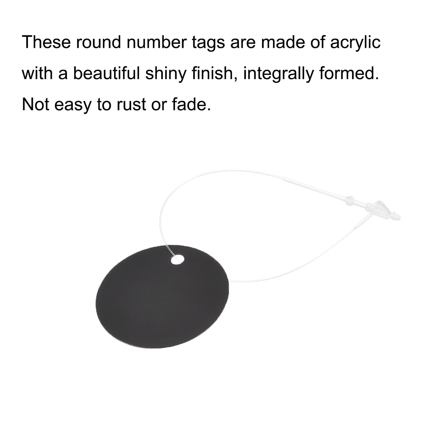 Harfington Round Plastic Tags Tear Proof Waterproof Price Tags W Tie