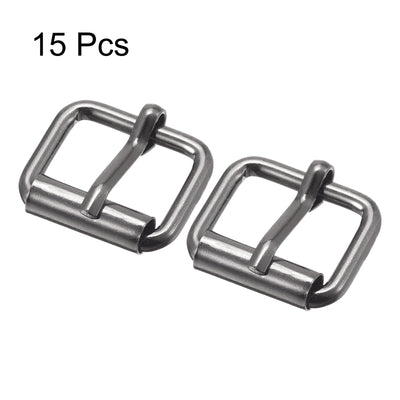 Harfington 17mm(0.67") Metal Roller Buckles for Belts Bags Straps DIY Dark Gray 15pcs