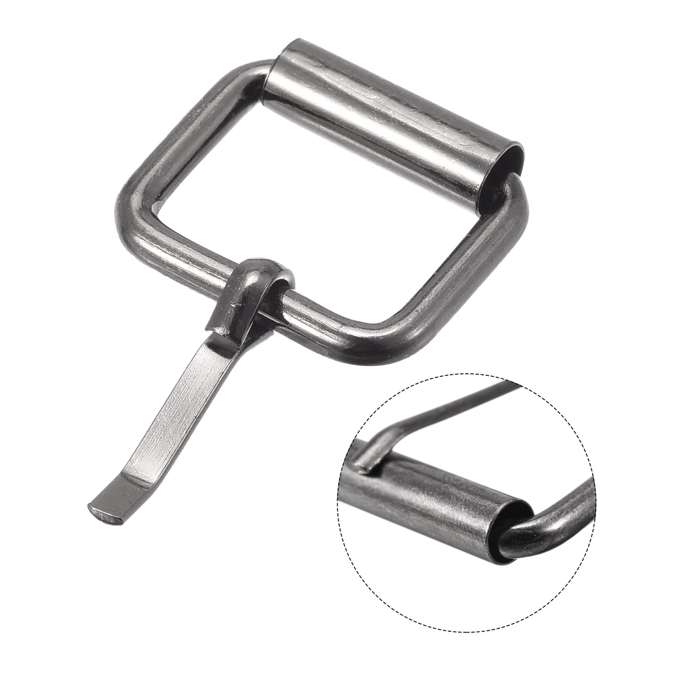 Harfington 17mm(0.67") Metal Roller Buckles for Belts Bags Straps DIY Dark Gray 15pcs