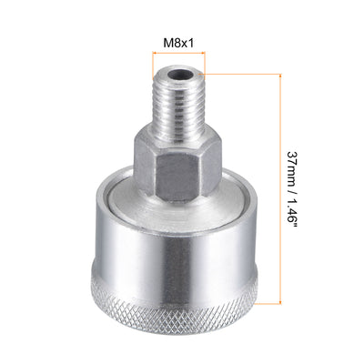 Harfington Machine Parts M8x1 Male Thread 3ml Grease Oil Cup Cap Aluminium Silver