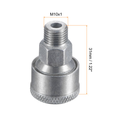 Harfington Machine Parts M10x1 Male Thread 1.5ml Grease Oil Cup Cap Aluminium Silver