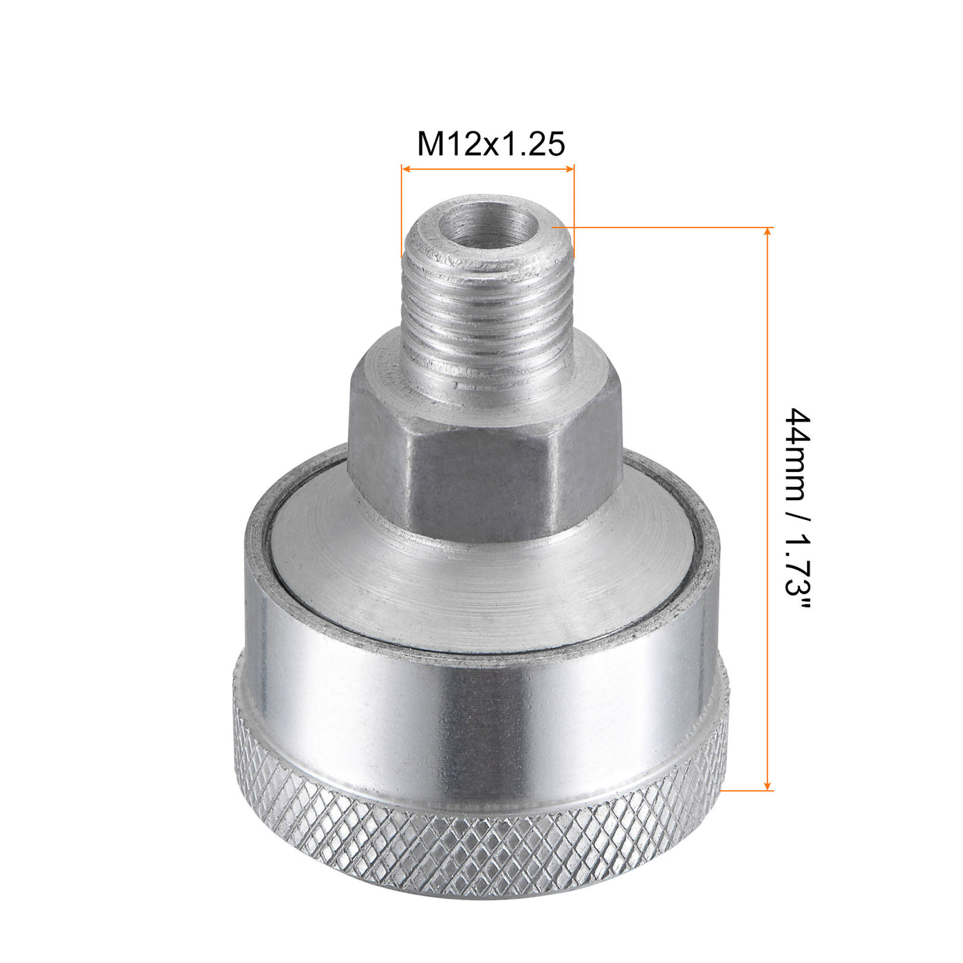 Harfington Machine Parts M12x1.25 Male Thread 12ml Grease Oil Cup Cap Aluminium Silver