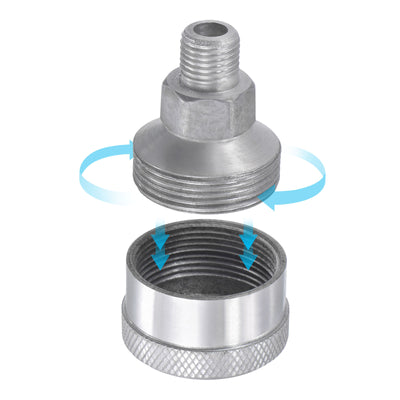 Harfington Machine Parts M12x1.25 Male Thread 12ml Grease Oil Cup Cap Aluminium Silver