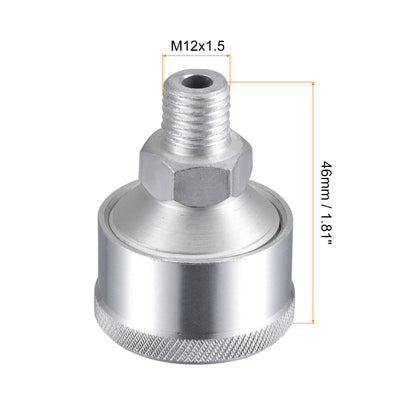 Harfington Machine Parts M12x1.5 Male Thread 12ml Grease Oil Cup Cap Aluminium Silver