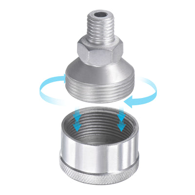 Harfington Machine Parts M12x1.5 Male Thread 12ml Grease Oil Cup Cap Aluminium Silver