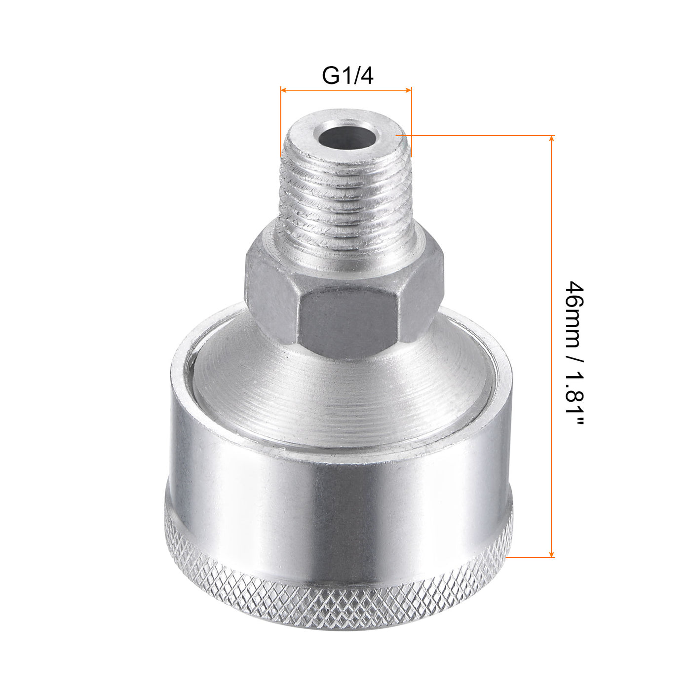 Harfington Machine Parts G1/4 Thread 12ml Grease Oil Cup Cap Aluminium Silver
