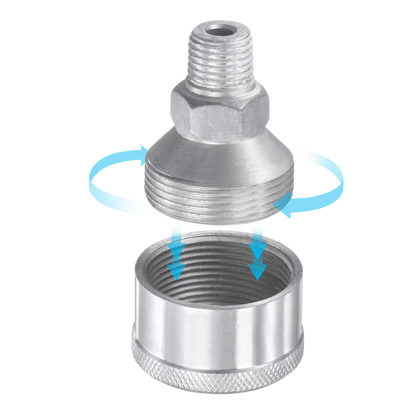 Harfington Machine Parts G1/4 Thread 12ml Grease Oil Cup Cap Aluminium Silver