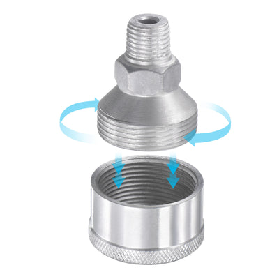 Harfington Machine Parts G1/4 Thread 12ml Grease Oil Cup Cap Aluminium Silver