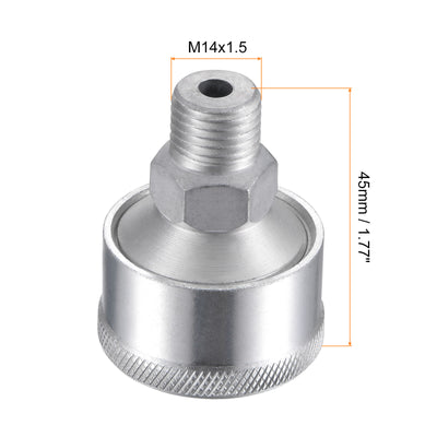 Harfington Machine Parts M14x1.5 Male Thread 12ml Grease Oil Cup Cap Aluminium Silver