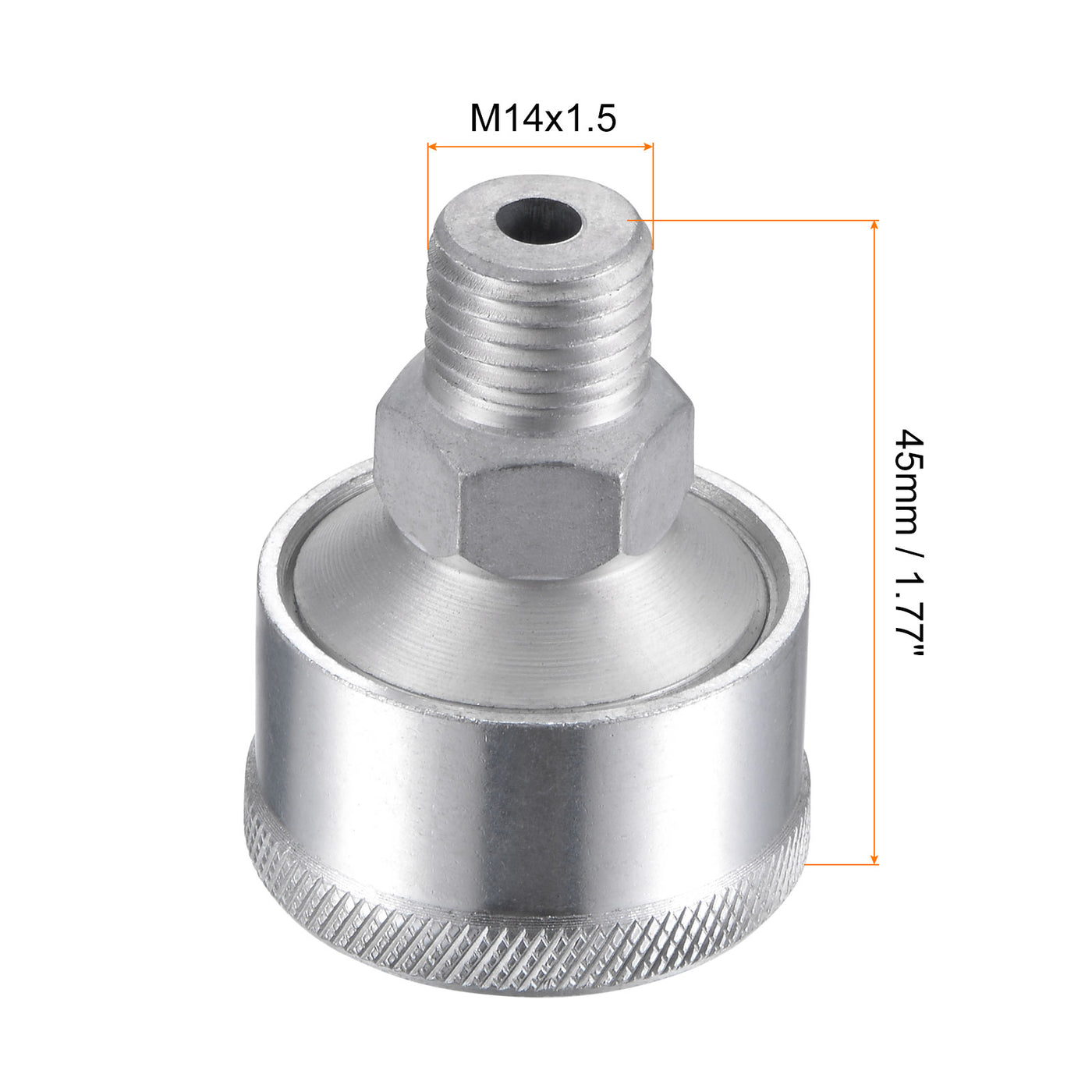 Harfington Machine Parts M14x1.5 Male Thread 12ml Grease Oil Cup Cap Aluminium Silver